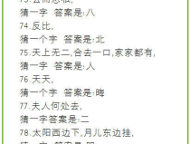 猜字谜100个字,100个经典字谜挑战你的智慧极限